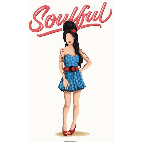 Photocircle Poster / Leinwandbild - Amy Winehouse Soulful