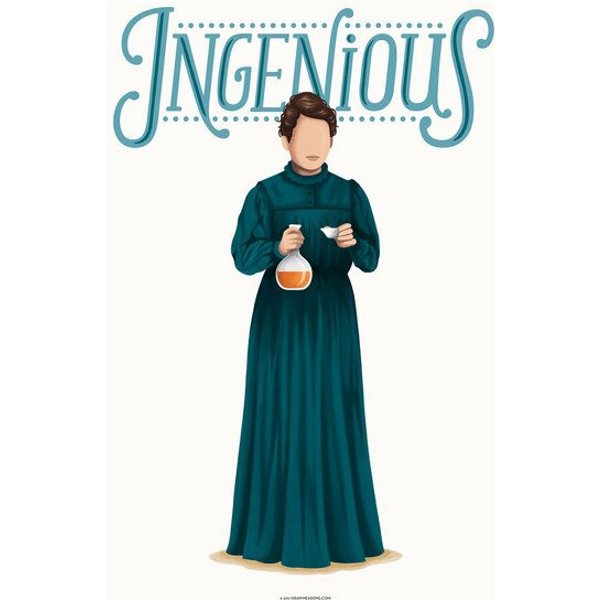 Photocircle Poster / Leinwandbild - Marie Curie Ingenious