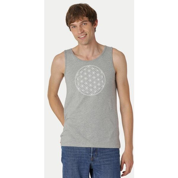 Peaces.bio - handbedruckte Biomode Bio Tank Top "Die Blume des Lebens" Herren