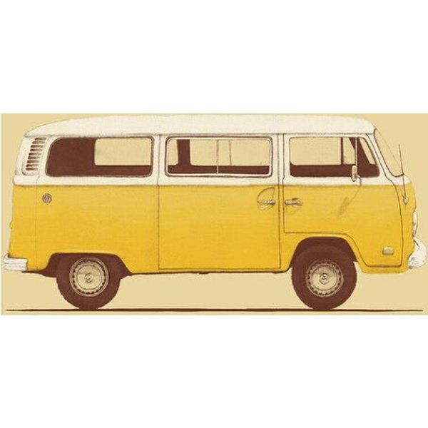 Photocircle Poster / Leinwandbild - Yellow Van