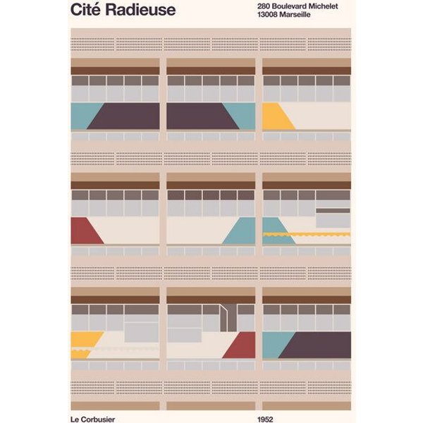 Photocircle Poster / Leinwandbild - Cité Radieuse