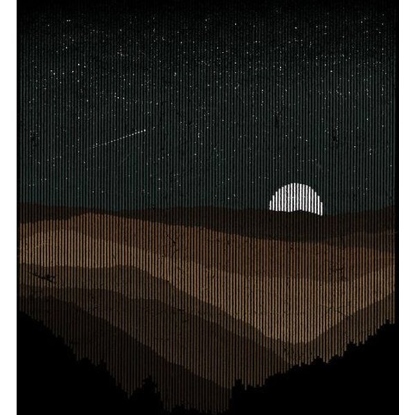 Photocircle Poster / Leinwandbild - Moonrise (sepia)