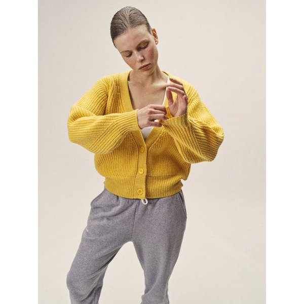 WOTE Damen Oversized Cardigan aus Merinowolle