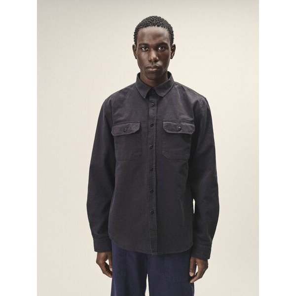 WOTE Herren Herringbone Utility Shirt aus 100 % Bio-Baumwolle