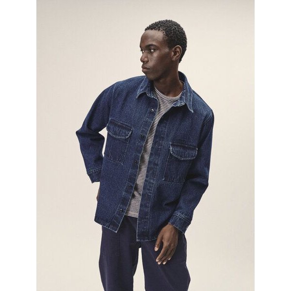 WOTE Herren Denim Overshirt aus 100 % Bio-Baumwolle – Indigo