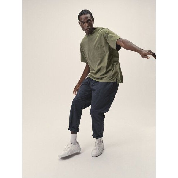 WOTE Herren Oversized T-Shirt aus Bio-Baumwolle mit Brusttasche