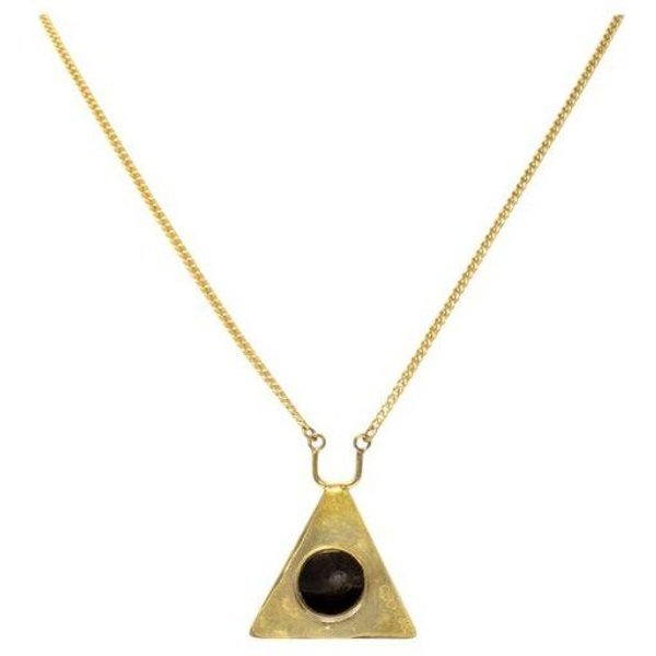 Swahili Coast Messing Halskette - TRI PENDANT - Recycling Messingschmuck