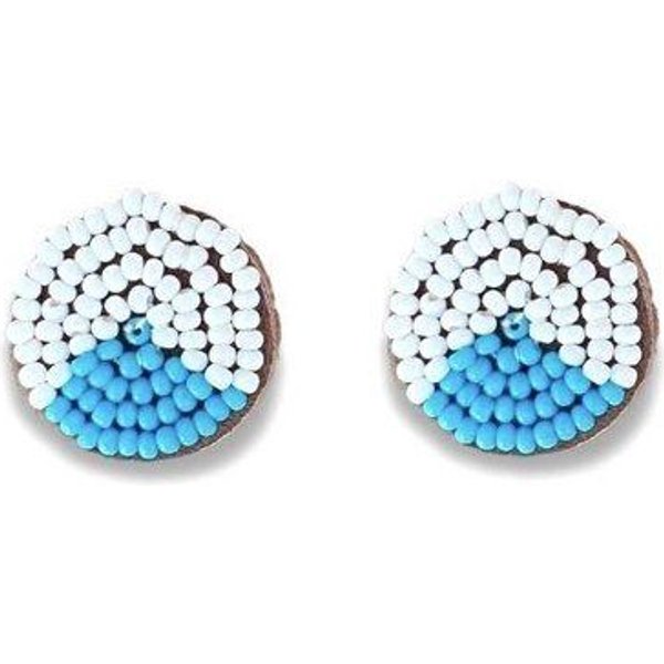 Swahili Coast Ohrstecker - CIRCLE WEDGE DOTS - Perlenohrstecker