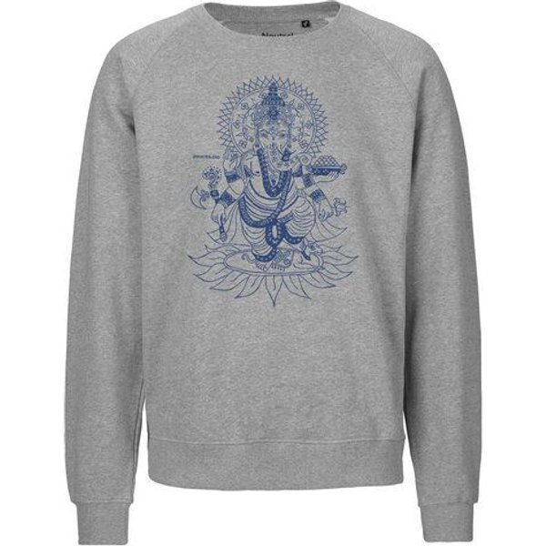 Peaces.bio - handbedruckte Biomode Bio Herren-Sweatshirt Ganesha