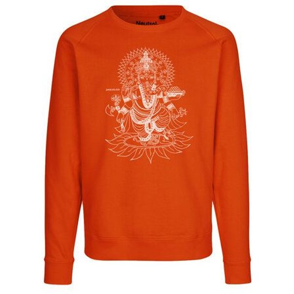 Peaces.bio - handbedruckte Biomode Bio Damen-Sweatshirt Loose Fit Ganesha