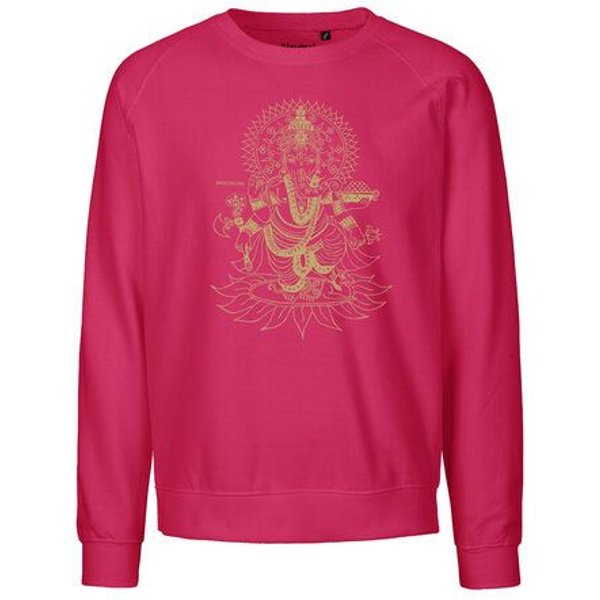 Peaces.bio - handbedruckte Biomode Bio Damen-Sweatshirt Loose Fit Ganesha