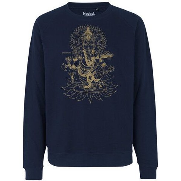 Peaces.bio - handbedruckte Biomode Bio Damen-Sweatshirt Loose Fit Ganesha