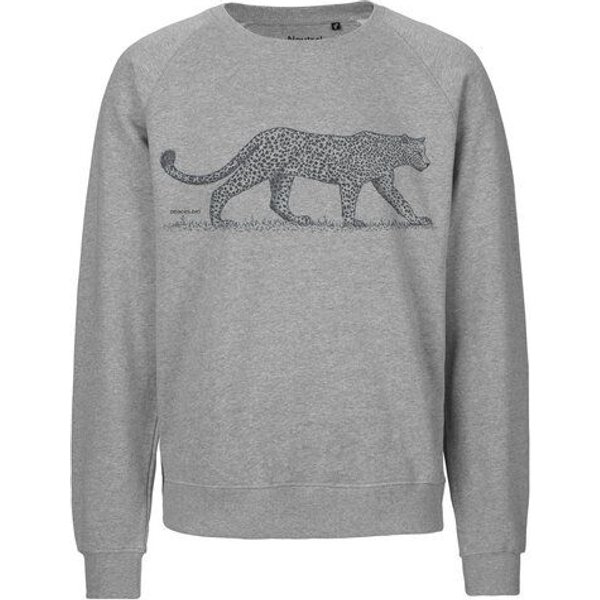 Peaces.bio - handbedruckte Biomode Bio Herren-Sweatshirt Leopard