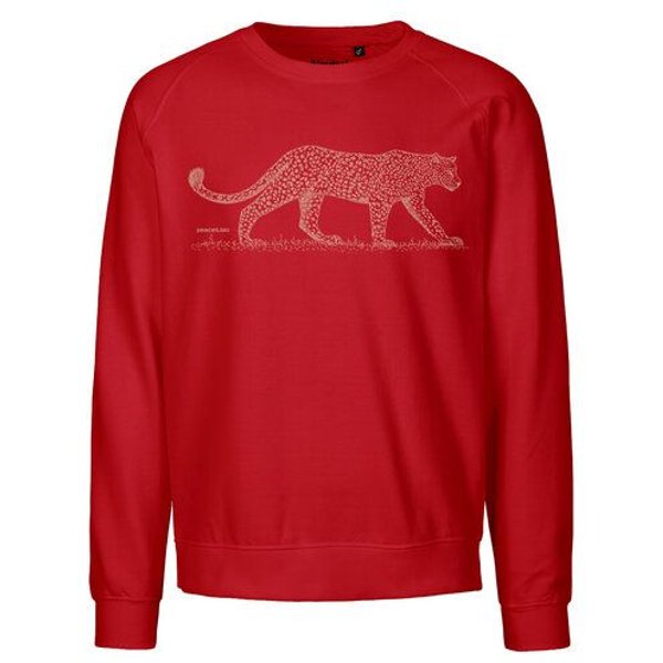 Peaces.bio - handbedruckte Biomode Bio Damen Sweatshirt Loose Fit Leopard