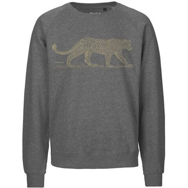 Peaces.bio - handbedruckte Biomode Bio Damen Sweatshirt Loose Fit Leopard