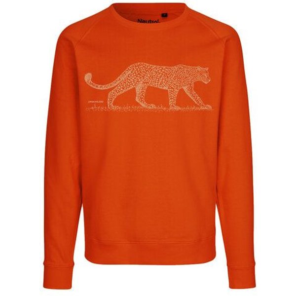 Peaces.bio - handbedruckte Biomode Bio Damen Sweatshirt Loose Fit Leopard