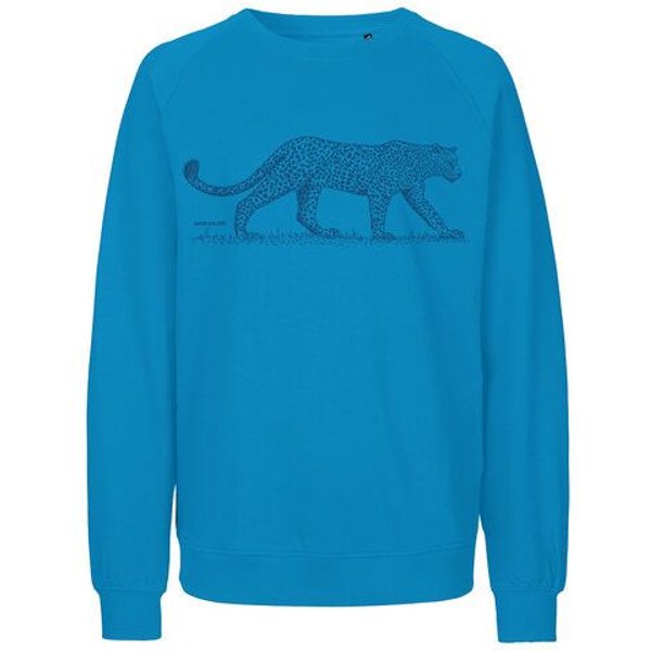 Peaces.bio - handbedruckte Biomode Bio Damen Sweatshirt Loose Fit Leopard