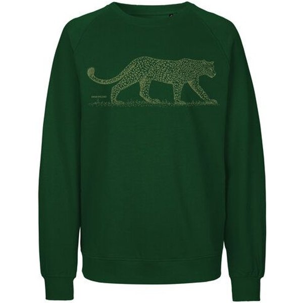 Peaces.bio - handbedruckte Biomode Bio Damen Sweatshirt Loose Fit Leopard