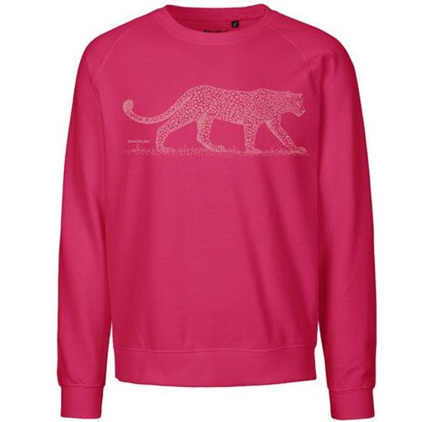 Peaces.bio - handbedruckte Biomode Bio Damen Sweatshirt Loose Fit Leopard