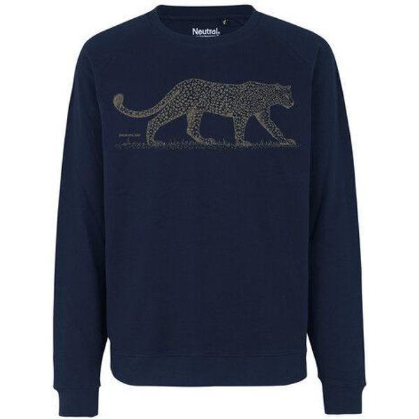 Peaces.bio - handbedruckte Biomode Bio Damen Sweatshirt Loose Fit Leopard