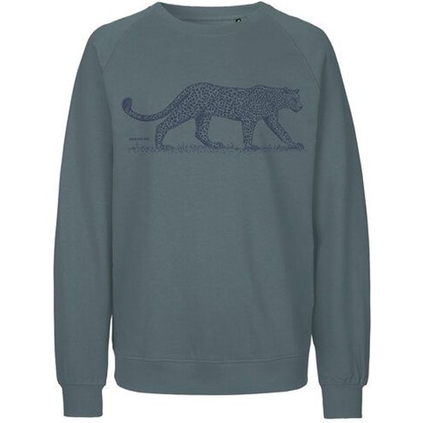 Peaces.bio - handbedruckte Biomode Bio Damen Sweatshirt Loose Fit Leopard