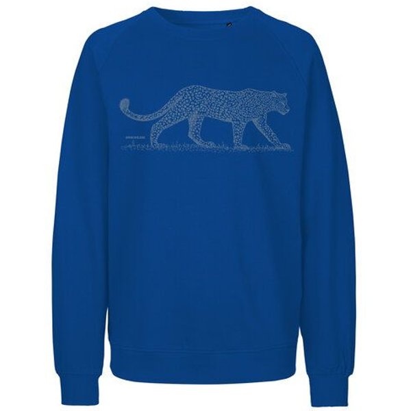 Peaces.bio - handbedruckte Biomode Bio Damen Sweatshirt Loose Fit Leopard