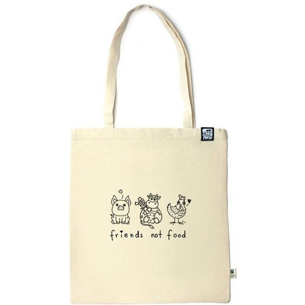 GARY MASH Baumwolltasche mit Veggie Vegan Spruch aus Biobaumwolle
