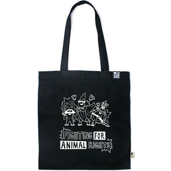 GARY MASH Baumwolltasche mit Veggie Vegan Spruch aus Biobaumwolle