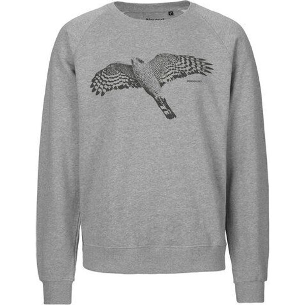 Peaces.bio - handbedruckte Biomode Bio Herren-Sweatshirt Sperber