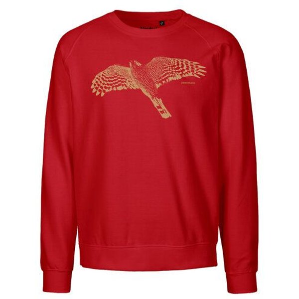 Peaces.bio - handbedruckte Biomode Bio Damen-Sweatshirt Loose Fit Sperber
