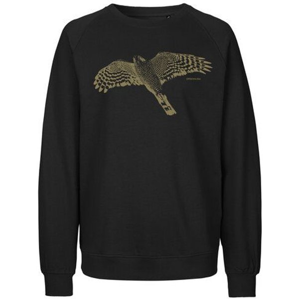 Peaces.bio - handbedruckte Biomode Bio Damen-Sweatshirt Loose Fit Sperber