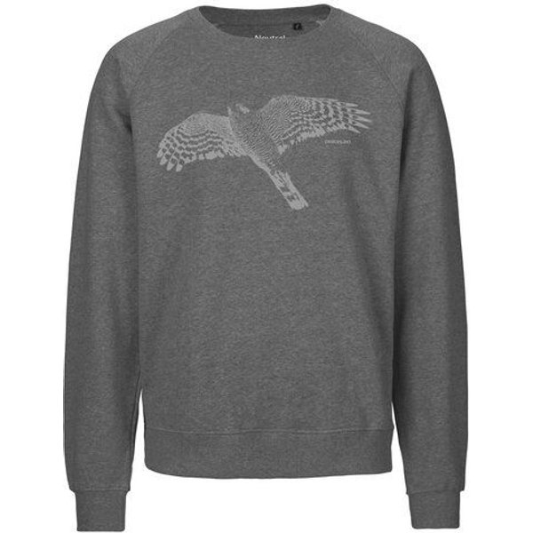 Peaces.bio - handbedruckte Biomode Bio Damen-Sweatshirt Loose Fit Sperber