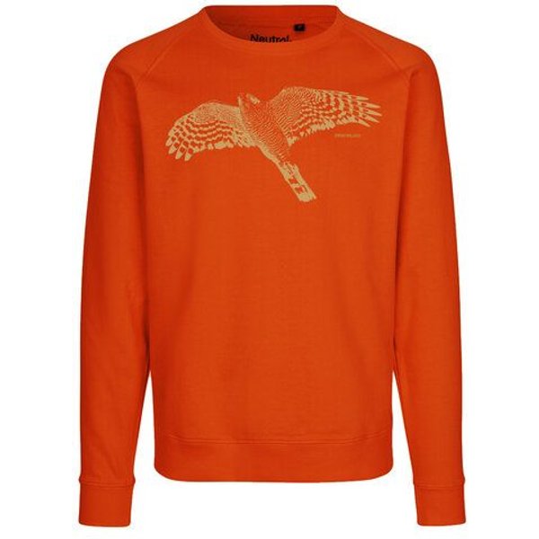 Peaces.bio - handbedruckte Biomode Bio Damen-Sweatshirt Loose Fit Sperber