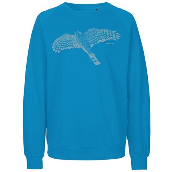 Peaces.bio - handbedruckte Biomode Bio Damen-Sweatshirt Loose Fit Sperber