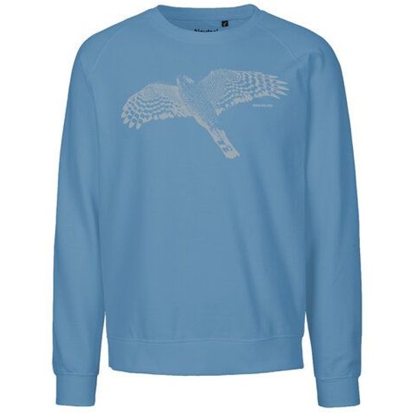 Peaces.bio - handbedruckte Biomode Bio Damen-Sweatshirt Loose Fit Sperber