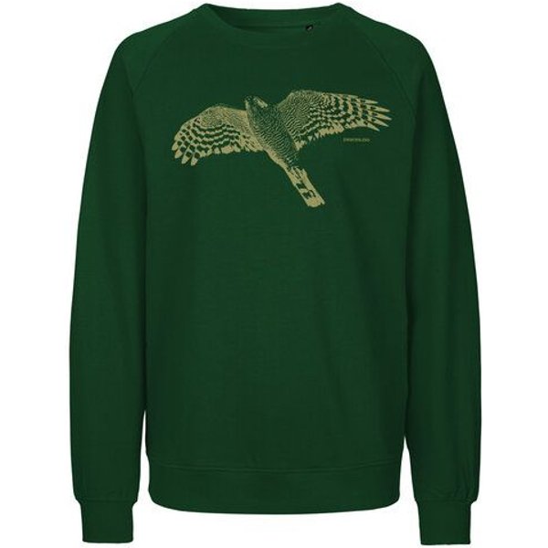 Peaces.bio - handbedruckte Biomode Bio Damen-Sweatshirt Loose Fit Sperber
