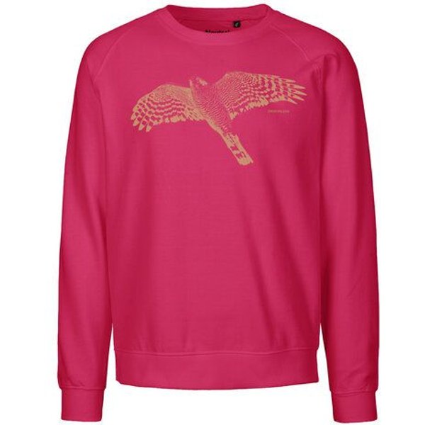 Peaces.bio - handbedruckte Biomode Bio Damen-Sweatshirt Loose Fit Sperber
