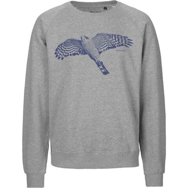 Peaces.bio - handbedruckte Biomode Bio Damen-Sweatshirt Loose Fit Sperber