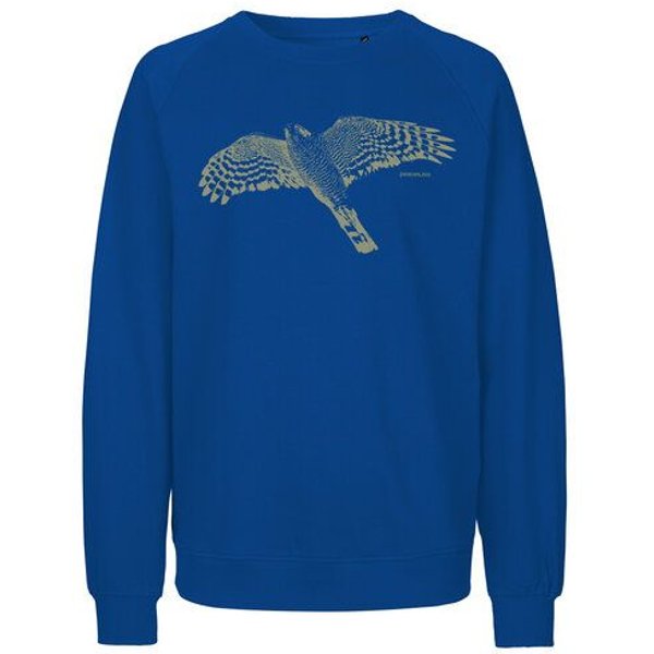 Peaces.bio - handbedruckte Biomode Bio Damen-Sweatshirt Loose Fit Sperber