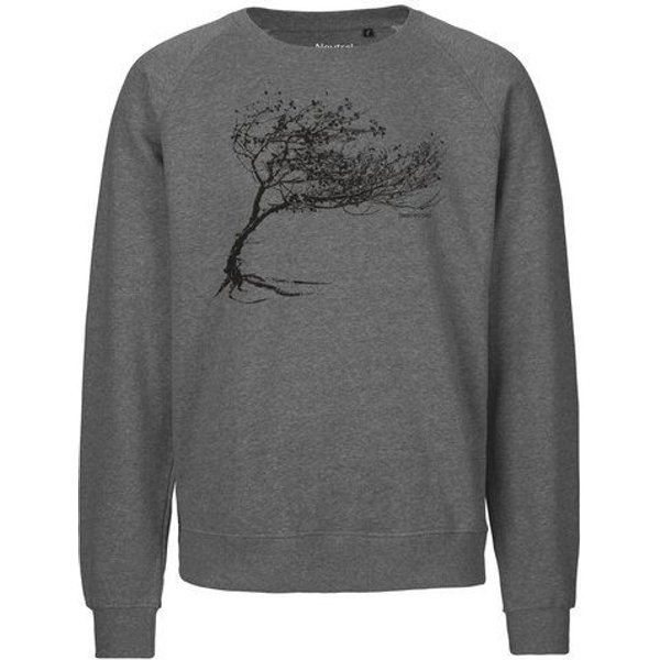Peaces.bio - handbedruckte Biomode Bio Herren-Sweatshirt Windy Tree