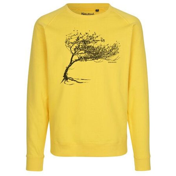 Peaces.bio - handbedruckte Biomode Bio Herren-Sweatshirt Windy Tree