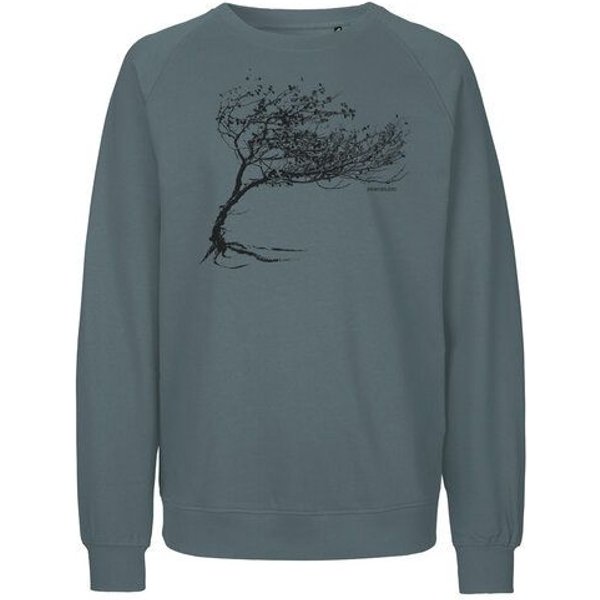 Peaces.bio - handbedruckte Biomode Bio Herren-Sweatshirt Windy Tree
