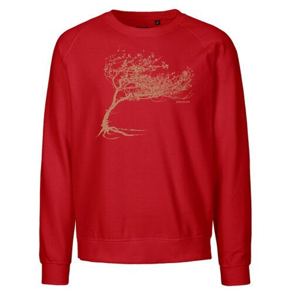 Peaces.bio - handbedruckte Biomode Bio Damen-Sweatshirt Loose Fit Windy Tree