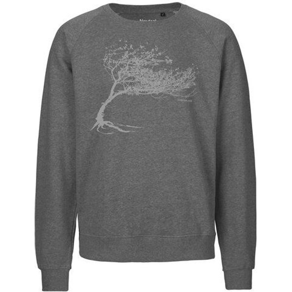 Peaces.bio - handbedruckte Biomode Bio Damen-Sweatshirt Loose Fit Windy Tree