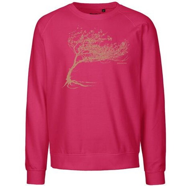Peaces.bio - handbedruckte Biomode Bio Damen-Sweatshirt Loose Fit Windy Tree