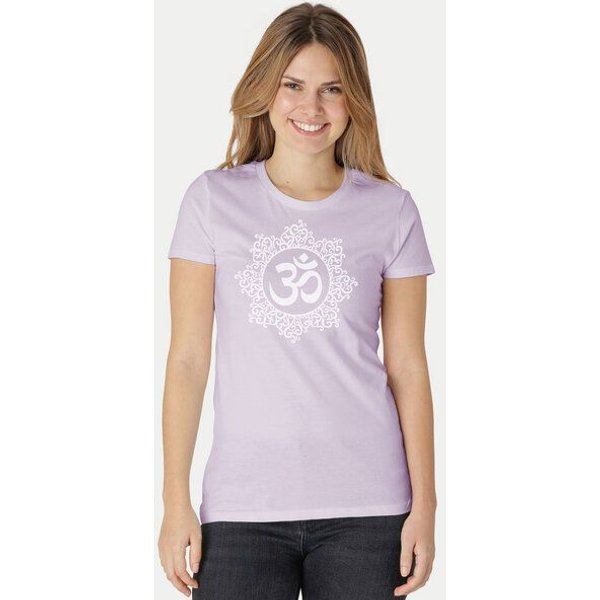 Peaces.bio - handbedruckte Biomode Bio-Damen-T-Shirt "Classic Om"