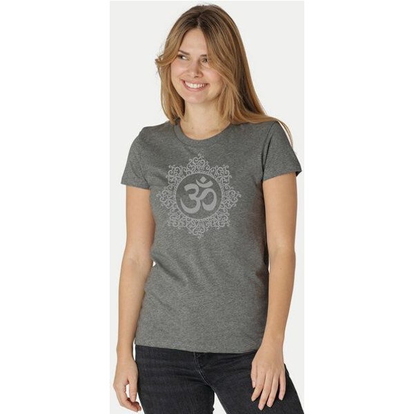 Peaces.bio - handbedruckte Biomode Bio-Damen-T-Shirt "Classic Om"