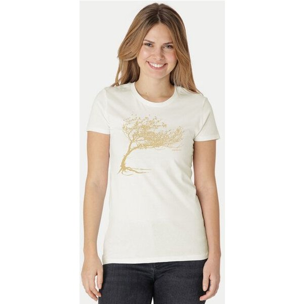 Peaces.bio - handbedruckte Biomode Bio-Damen-T-Shirt "Windy Tree"