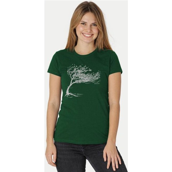 Peaces.bio - handbedruckte Biomode Bio-Damen-T-Shirt "Windy Tree"