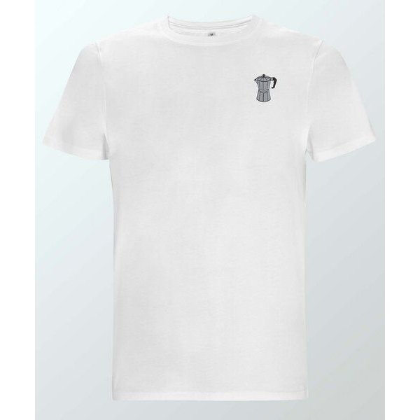 Coffee Fashion Espressokocher | Besticktes Organic Bio Baumwoll T-Shirt